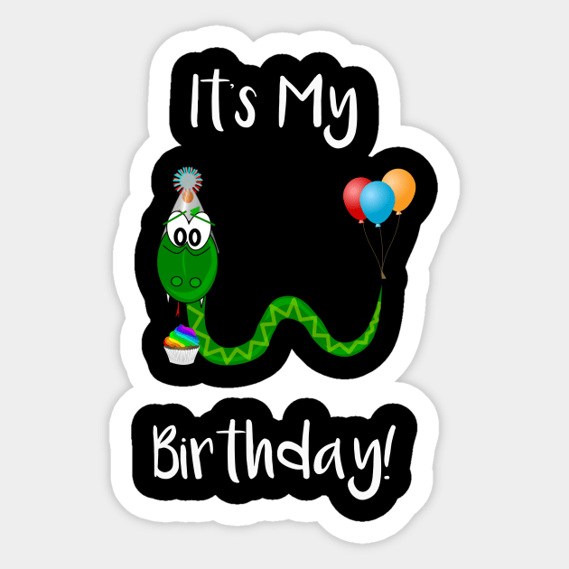 It's My Birthday Snake Sticker by DANPUBLIC